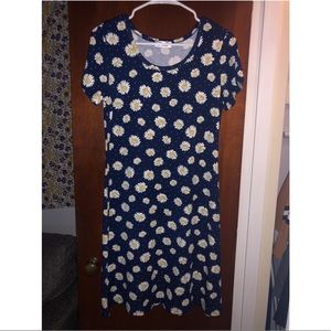 Navy Sunflower Dress